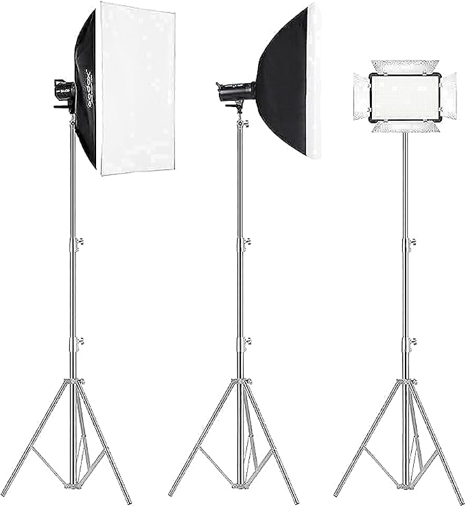 Stainless Steel Photography Video Tripod Stand, Spring Cushioned Heavy Duty - Image 5