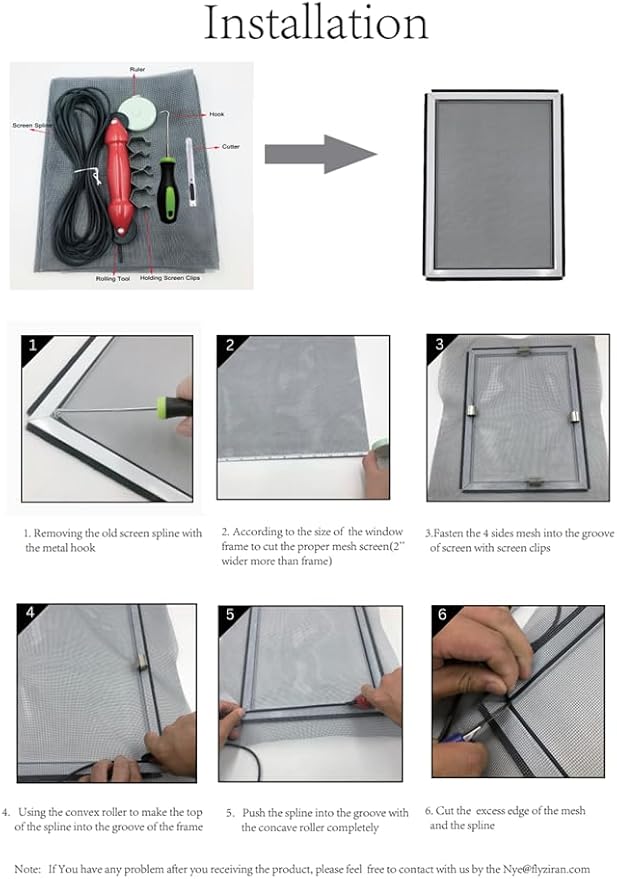FLYZZZ Window Screen Door Repair Kit, 7-in-1 Sliding Patio Door & Screen Door - Image 8