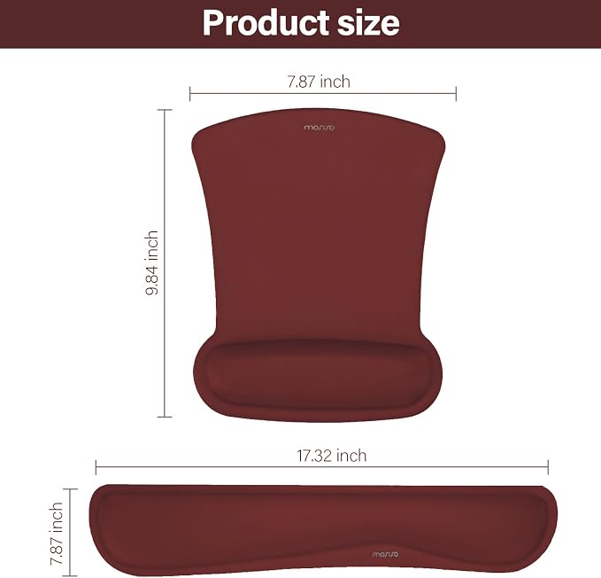 MOSISO Wrist Rest Support for Mouse Pad & Keyboard Set, Ergonomic Mousepad - Image 7