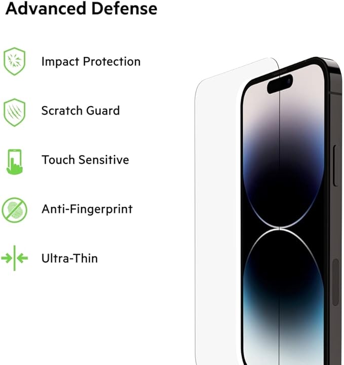Belkin TemperedGlass iPhone 14 Pro Screen Protector - Image 2