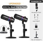 EJoy D10 PRO Combo Dual-Channel Wireless USB Gaming Microphone – RGB Dynamic Mic - Image 9