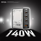 Mfish 140W USB C Charger, 4-Port GaN Charger Block, Foldable Fast Laptop - Image 3