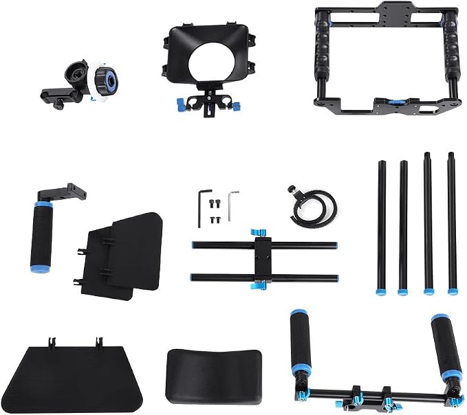 Shoulder Rig Stabilizer Kit, Aluminum Alloy Camera Stabilizer Cage - Image 2