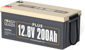Power Queen 12V 200Ah PLUS LiFePO4 Battery, Built-in 200A BMS, 2560Wh Lithium by PowerQueen