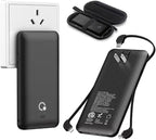 Q 10000mAh Power Bank, Slim Portable Charger, 4 Output External Battery Pack by BrandQ