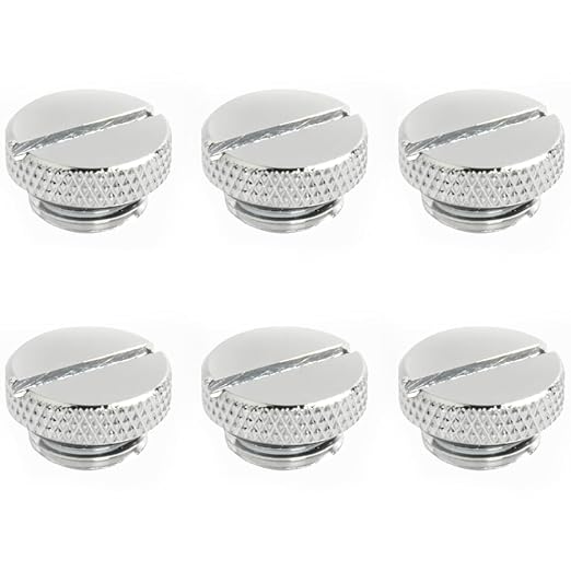 Dracaena.io 6 Pack G1/4" Thread, Thin Water Stop Plug Fitting by greenDRACAENA