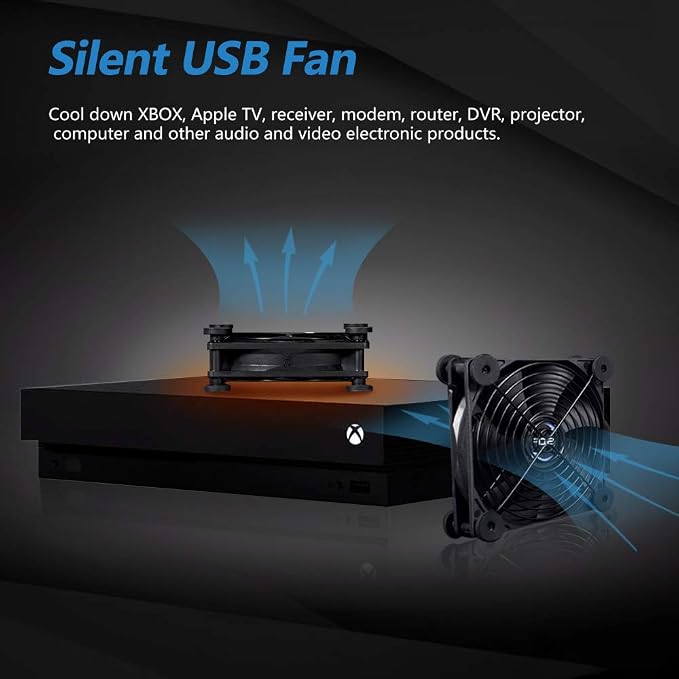 SCCCF Quiet 120mm USB Fan, 5V USB Portable Cooling Fan - Image 2