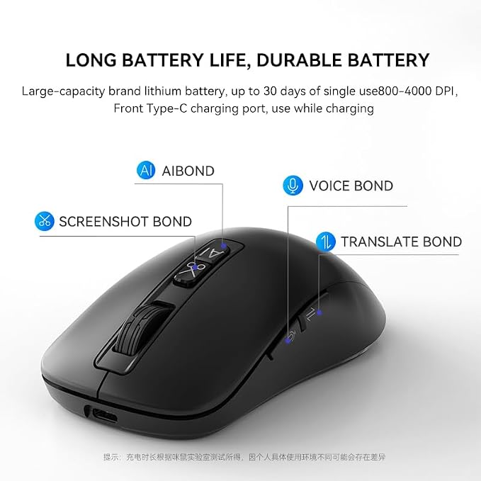 M4 Wireless Smart Ai Mouse For Pc Laptops, One-Touch Voice Input, Ai Assistant - Image 4