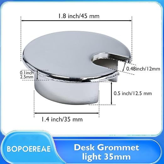 Desk Grommet 1-3/8", Desk Cord Hole Cover, Cable Grommet Metal Zinc Alloy - Image 8