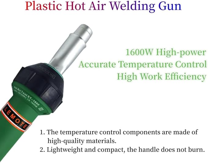110V Hot Air Gun Welding Torch 1600W Heat Gun Plastic Welder Roofing Welder Kits - Image 4
