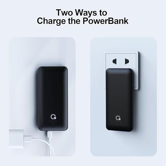 Q 10000mAh Power Bank, Slim Portable Charger, 4 Output External Battery Pack - Image 6