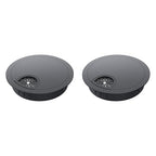 2 Pack Desk Grommet 3-1/8 Inch 80mm, Zinc Alloy Computer Desk Wire Hole Cover by Unknown