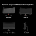 KTC 34 Inch Curved Ultrawide Gaming Monitor, 3440x1440p 165Hz 1ms, 1500R Curved - Image 8