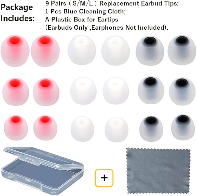 Earbud Silicone Ear Tips Replacement Earbuds Gels - Image 2