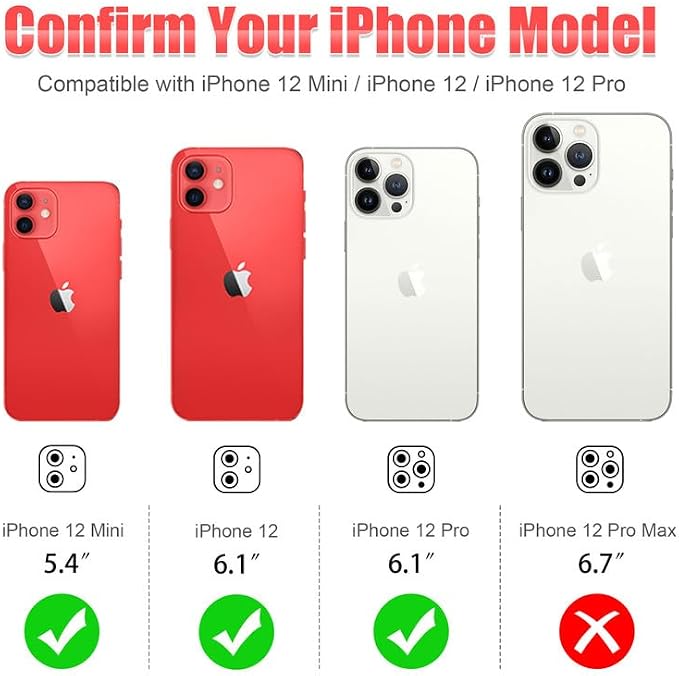AGVEE 3+3 6 Pack for iphone 12 Pro/12/12 Mini/11 Pro Max/11 Pro/11 Camera Lens - Image 2