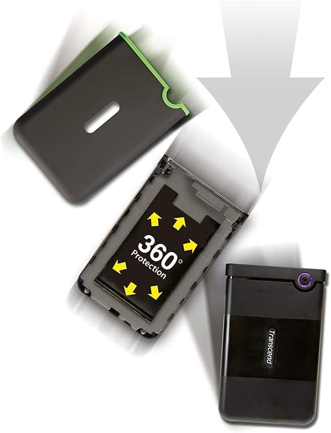 Transcend 2TB USB 3.1 Gen 1 StoreJet 25M3G SJ25M3G Rugged External Hard Drive - Image 4