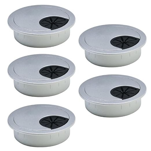5 Pcs Desk Grommet 2-3/8" / 60 mm, Desk Cord Hole Cover, Cable Grommet ABS by EASYEAH