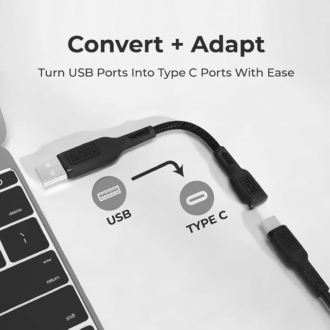 BLACK+DECKER USB C to USB Adapter, Type C Female to USBA Male OTG Cable USBA to - Image 3