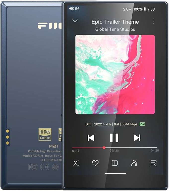 FiiO M21 Android 13 Portable Music Player MP3 Walkman Snapdragon 680 4* CS43198 by FiiO