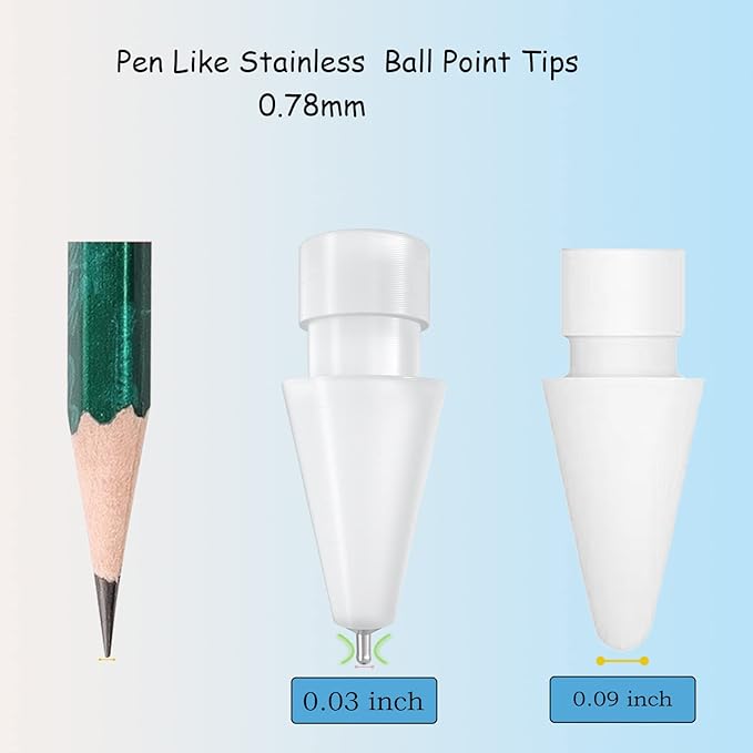 Upgraded iPad Pen Tips fit for Apple Pencil Pro/2nd /1st /USB-C Generation iPad - Image 2