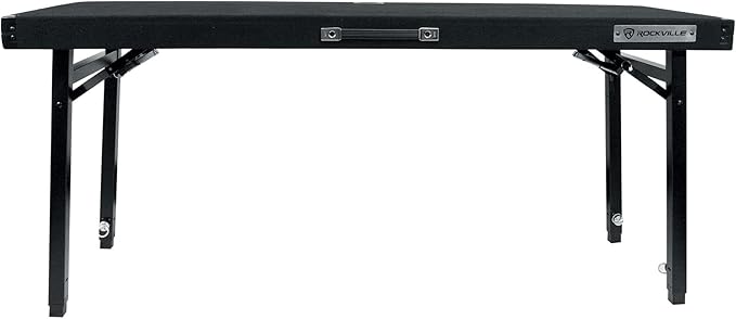 Rockville RTBL4 Adjustable Height DJ Table Folding Legs 20x60 Inch, Non-Slip - Image 2