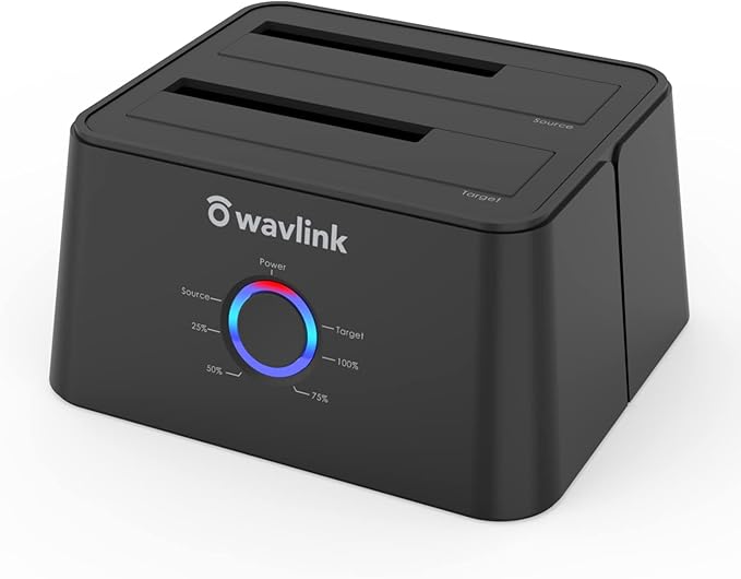 WAVLINK USB 3.0 and USB C to SATA Dual-Bay External Hard Drive Docking Station by WAVLINK%C2%AE