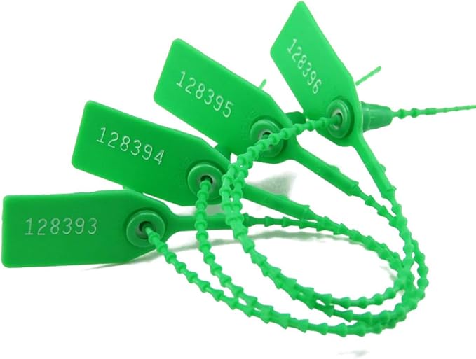 Leadseals 100 Green Plastic Tamper Seals, Zip Ties - Image 7