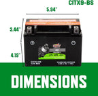 Interstate Batteries YTX9-BS 12V 8Ah Powersports Battery 130CCA AGM - Image 4
