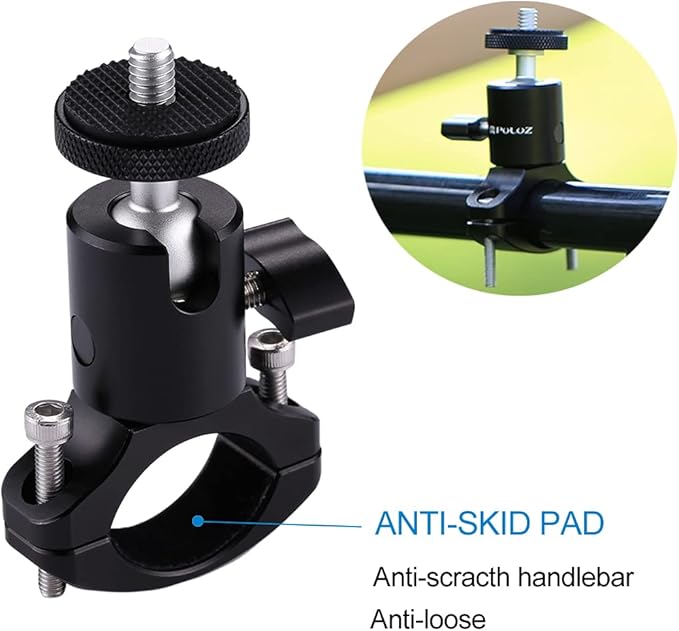 PULUZ Camera Handlebar Mount for Gopro Bike Motorcycle Mount, Aluminum Bicycle - Image 5