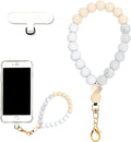 Marble Silicone Beaded Phone Wrist Strap, Cellphone Lanyard by VicHunHo