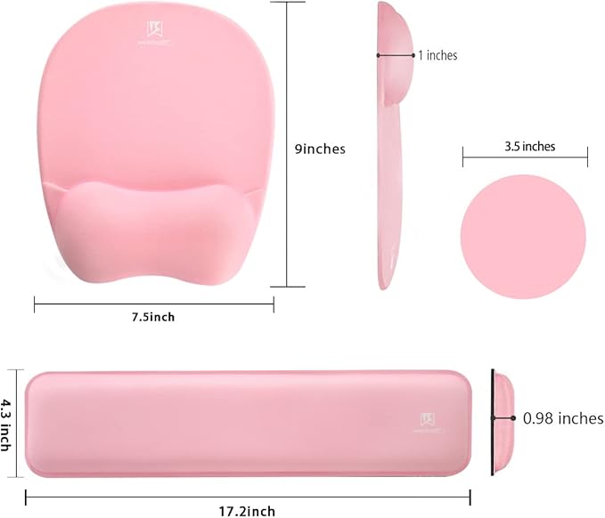 Memory Foam Set Wrist Rest Pad & Mouse Wrist Rest Support, Ergonomic Design - Image 5