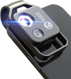 Phone Microscope with CPL Lens/LED Light, Nano Zoom 200X Pocket Microscope by MIAOLAB