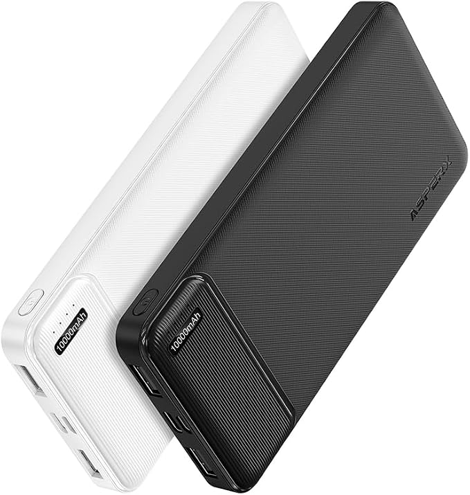 AsperX 2-Pack 10000mAh USB C Output Portable Charger Power Bank Fast Charging by AsperX