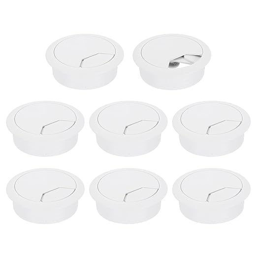 uxcell 8 Pcs 50mm Desk Grommet, Plastic Cable Hole Cover, Wire Cord Cable by uxcell
