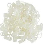 GTSE White Nylon Plastic Cable Clamps, 1/2" Screw Mounts - Image 3