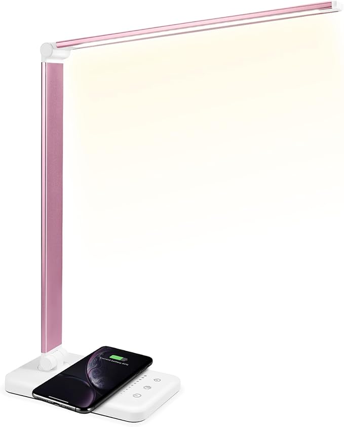 LED Desk Lamp with Wireless Charger, USB Charging Port, Desk Lighting with 10 - Image 9
