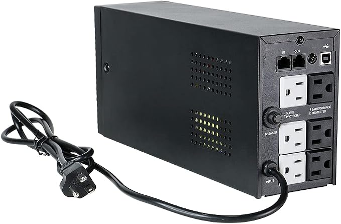 600VA/360W Ups Battery Backup and Surge Protector, Computer Uninterruptible - Image 4