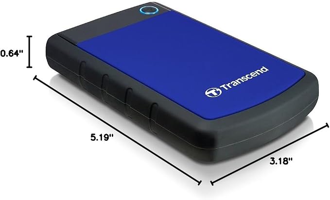 Transcend 1TB USB 3.1 Gen 1 StoreJet 25H3B SJ25H3B Rugged External Hard Drive - Image 9