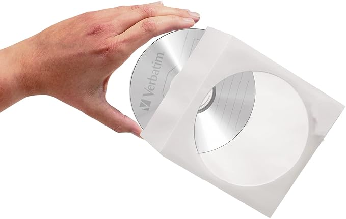Verbatim CD/DVD Paper Sleeves-with Clear Window - Image 2