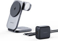 3 in 1 Charging Station, MagFusion Z Foldable Qi2 Certified 15W Wireless by AMEGAT