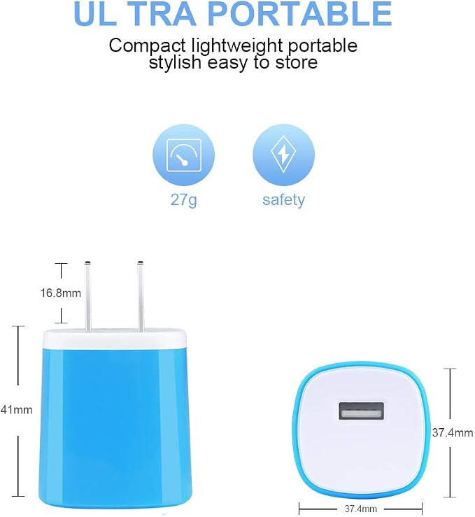 Single Port Wall Charger with USB Cord - Image 5