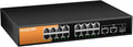 16 Port Gigabit PoE Switch Unmanaged, 16 PoE+ Ports @240W, 2 Gigabit Uplink by keepLiNKNetwork