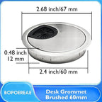 Desk Grommet 2-3/8", Desk Cord Hole Cover, Cable Grommet Metal Zinc Alloy - Image 8