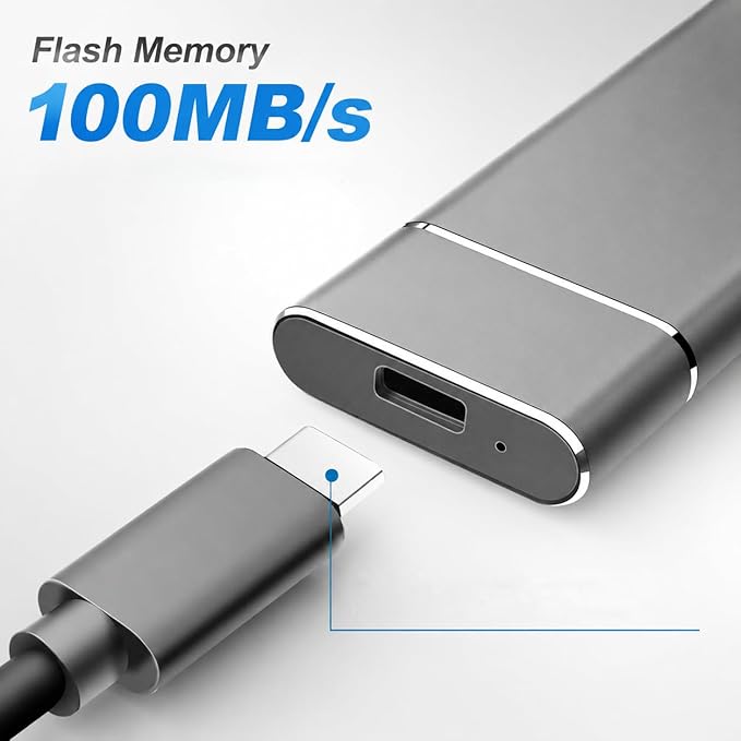 1TBExternal Hard Drive, Portable Solid State Hard Drive, Ultra Slim External - Image 3