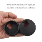 HAHIYO 2Pcs 1.77Inch/45mm Black ABS Plastic U-Shaped Desk Grommet Wire Grommet - Image 6