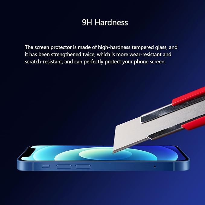 Blue Light Screen Protector for iPhone 12 Pro Max Eye Protection HD Clear Blue - Image 6