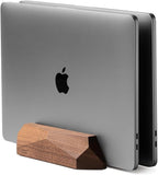 Oakywood Dual Laptop Dock, Vertical Laptop Stand Wood, Laptop Stand by Oakywood