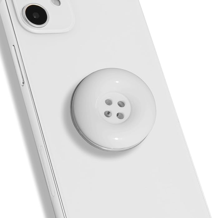 Solid Color Button Phone Grip – Minimalist Design, Durable and Lightweight by OnTheGripofficial