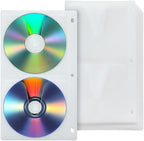 200 Pcs CD DVD Sleeves 50 Pack by Krijuess
