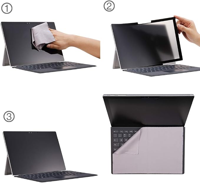 FILMEXT for Microsoft Surface Pro 7 Plus/7/6/5/4/3 Fully Removable Privacy - Image 3